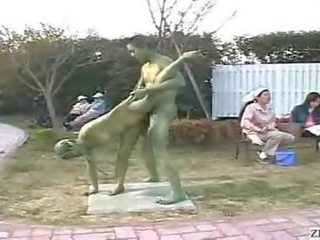 Japanese Weird Statue adult video